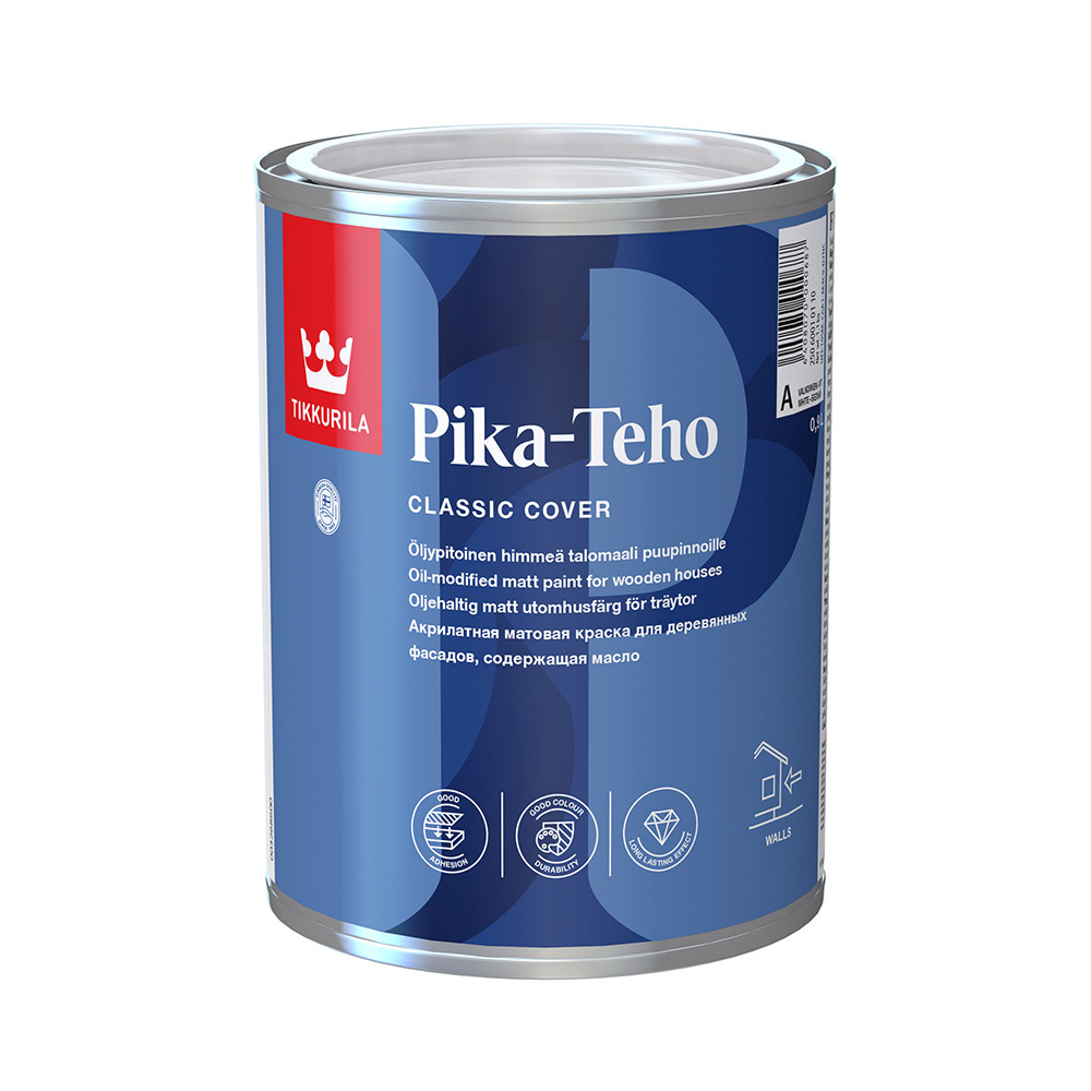 Краска водно-дисперсионная для деревянных фасадов Tikkurila Pika-Teho основа С 0,9 л  #1