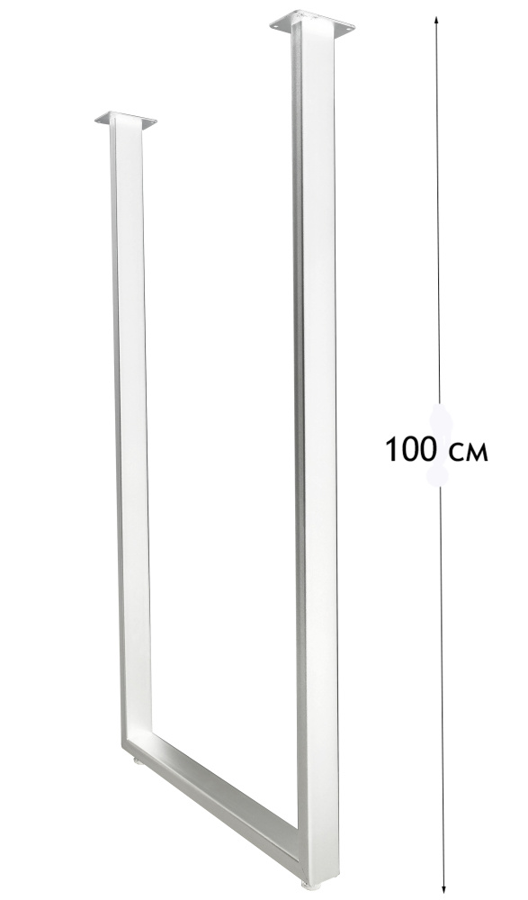 Подстолье, опора для барного стола Лофт П 100х55 см, белое, 1 шт  #1