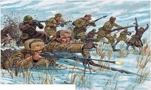 Сборная модель Italeri 6069ИТ Солдатики Russian Infantry Winter Uniform Масштаб 1/72  #1