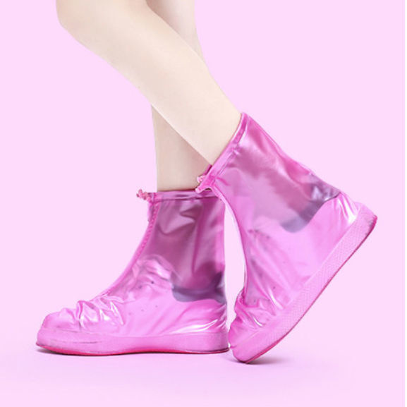 Бахилы многоразовые для обуви, цвет розовый, размер 32-34 (XS) защита от воды, дождевик для обуви, чехлы #1
