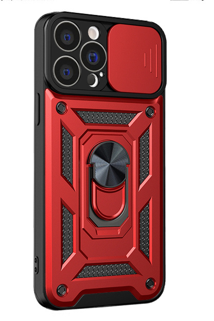 Чехол противоударный armors для Apple iPhone 14 Pro Max / Айфон 14 Про Макс с защитой камеры (Красный) #1