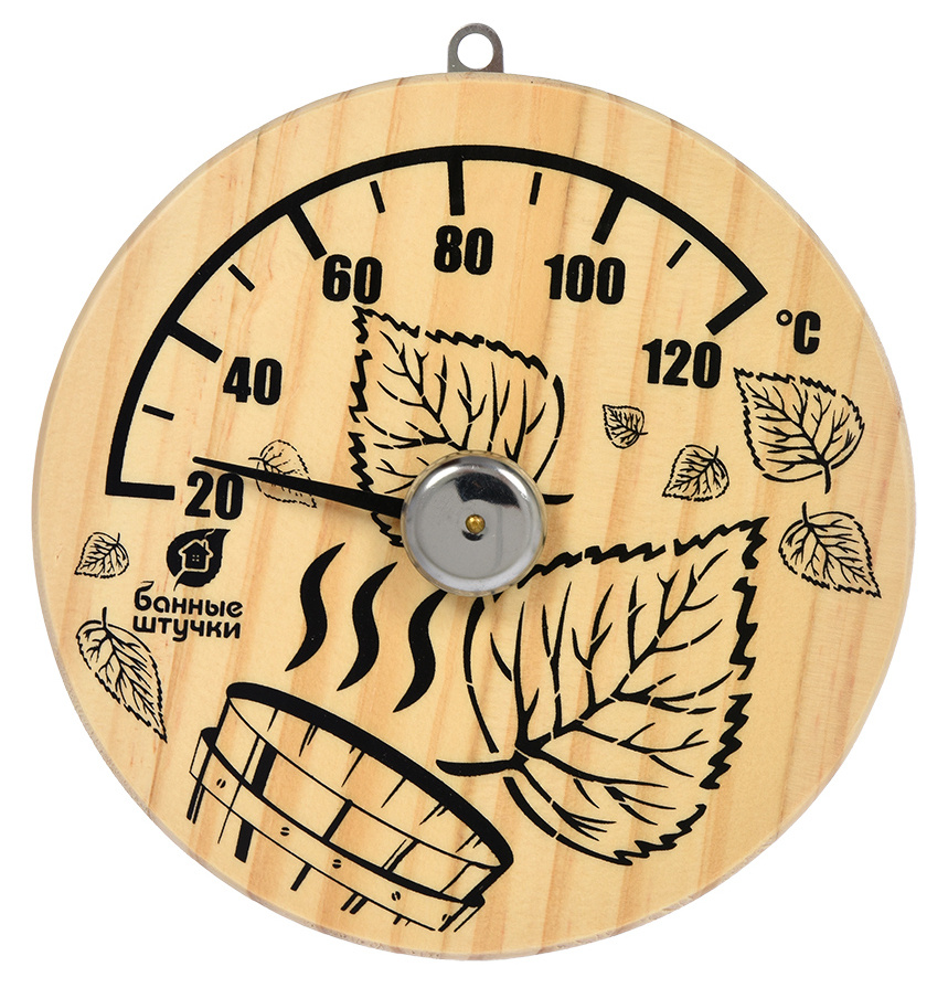 Термометр Банные штучки, Листья, для бани и сауны, 14 х 14 см, 18041  #1