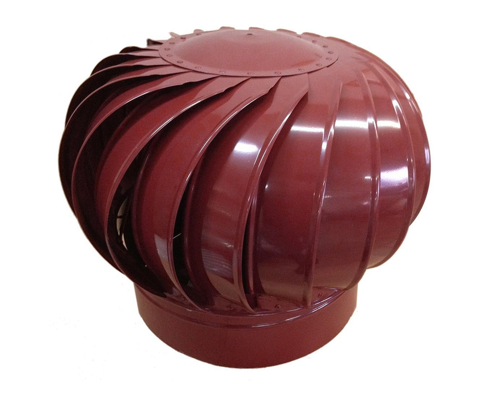 Турбодефлектор ТД-125мм, оцинкованная сталь коричнево-красный (RAL 3011),вращающийся  #1