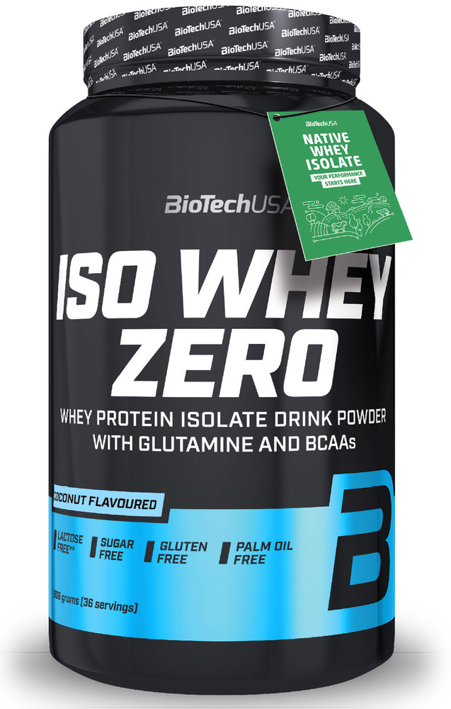 Сывороточный протеин изолят BioTechUSA Iso Whey Zero 908 г. кокос #1