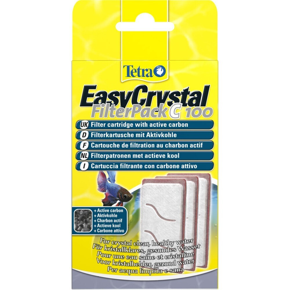 Комплект сменных картриджей Tetra EasyCrystal Filterpack C 100 с углем для фильтра EasyCrystal 100 (3 #1