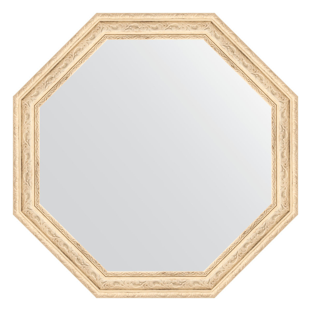 Зеркало в багетной раме - слоновая кость 51 mm (54x54 cm) (EVOFORM) BY 3963  #1