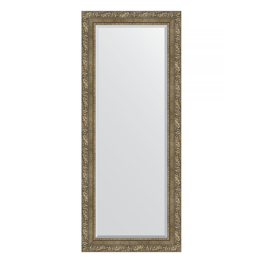 Зеркало с фацетом в багетной раме - виньетка античная латунь 85 mm (60х145 cm) (EVOFORM) BY 3541  #1