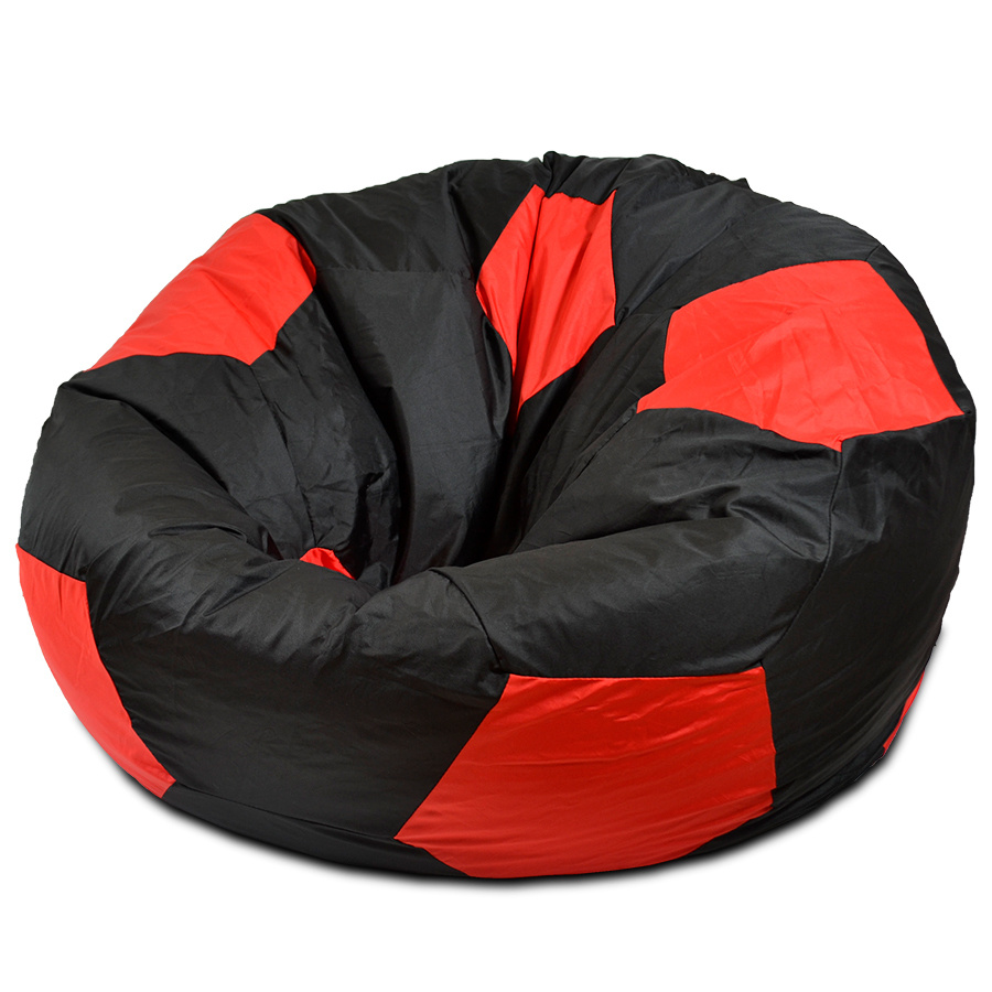 Puffmebel Кресло-мешок Мяч, Оксфорд, Размер XXXL,черный, красный  #1