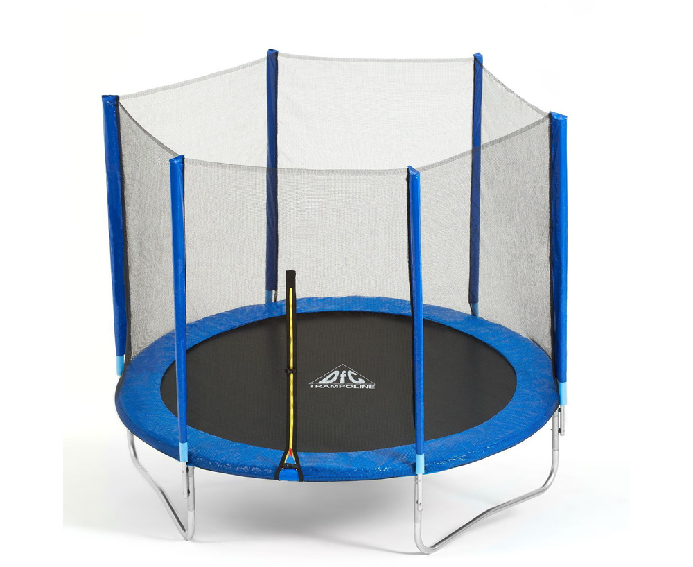 Батут каркасный DFC Trampoline Fitness 6FT синий, с внешней сеткой, до 80 кг, диаметр 183 см  #1