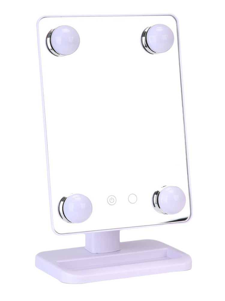 Зеркало косметическое, настольное с подсветкой/Сенсорные кнопки/Крутящиеся на 360 градусов, NPOSS  #1