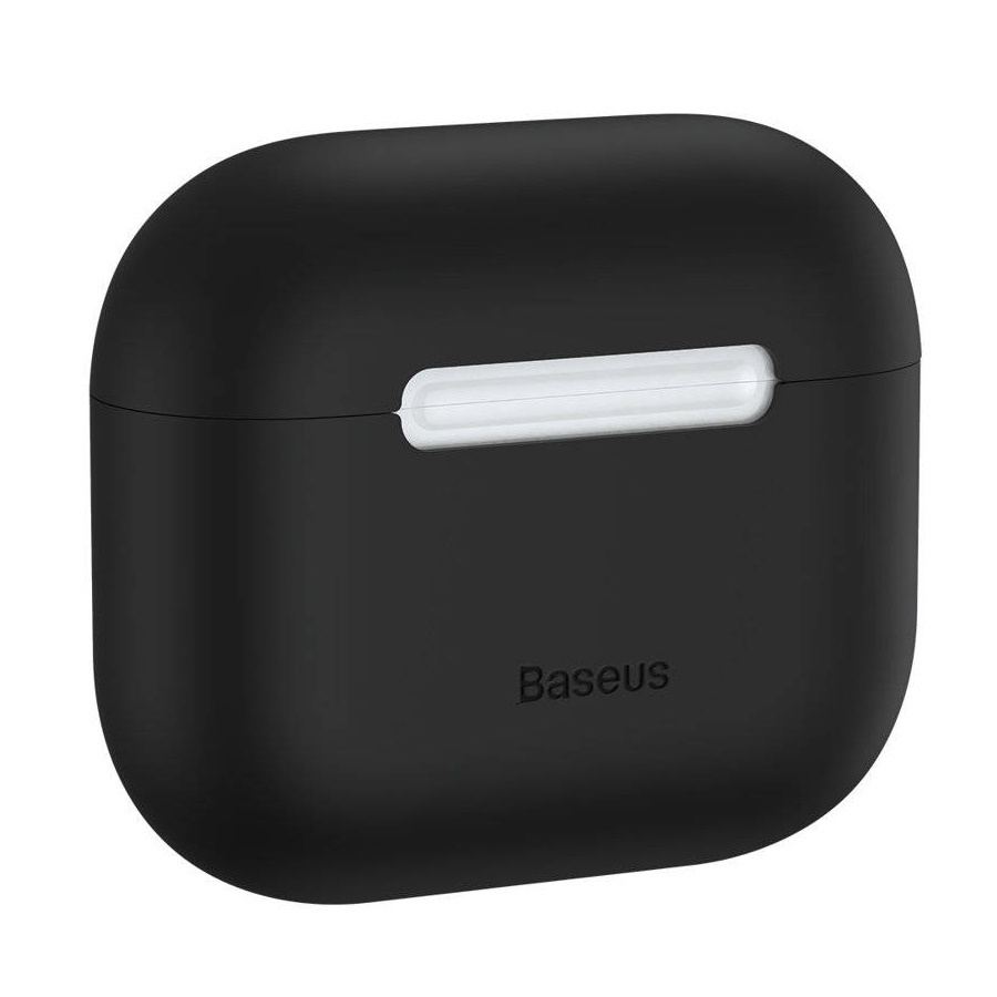 Чехол для наушников Baseus Super Thin Silica Gel Case для Apple AirPods (2021) черный (WIAPPOD-CBZ01) #1