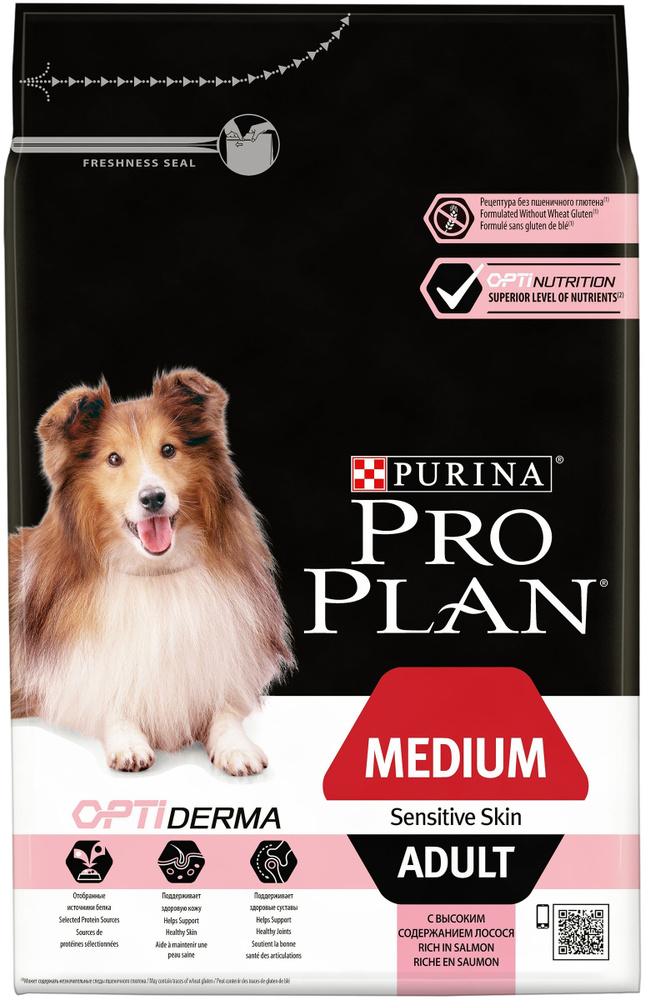 Корм PRO PLAN Medium OPTI DERMA (комплекс для поддержания здоровья кожи и красоты шерсти) для собак средних #1