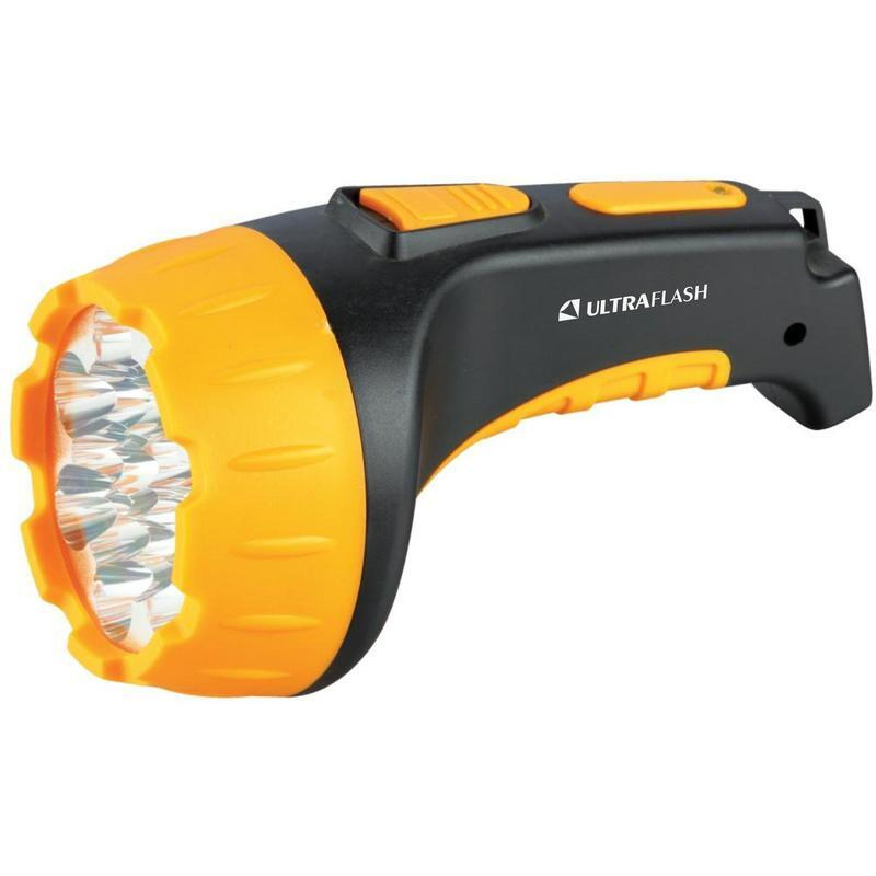 Ручной фонарь ULTRAFLASH LED3815 Аккумуляторный, черный/желтый #1