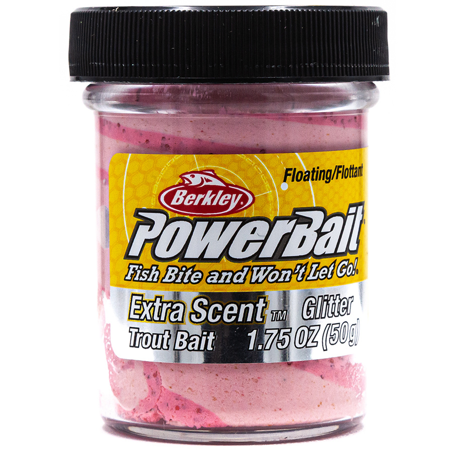 Форелевая паста BERKLEY PowerBait Extra SCENT Glitter 50 гр (Trout Bait, цв. Funky Flamingo) / Паста #1