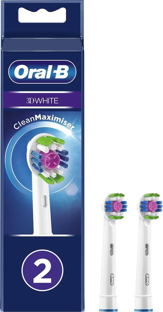 Сменные насадки для зубной щетки Oral-B 3D White, 2 шт #1