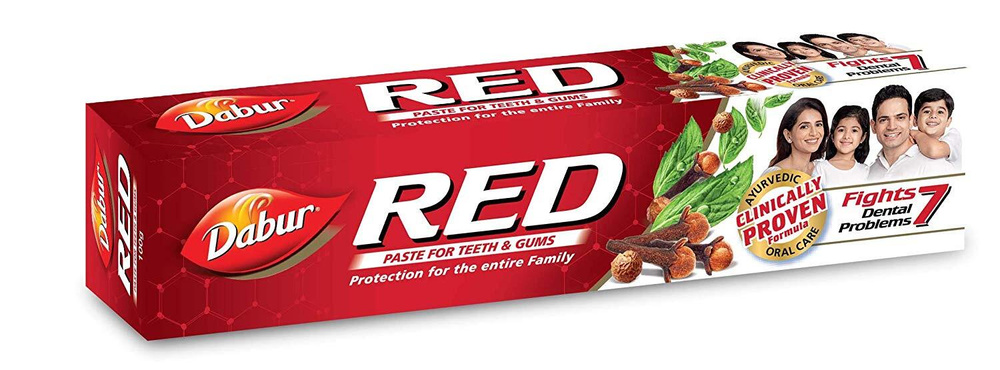 Dabur RED (РЭД зубная паста, Дабур), индийская, 100 г. #1