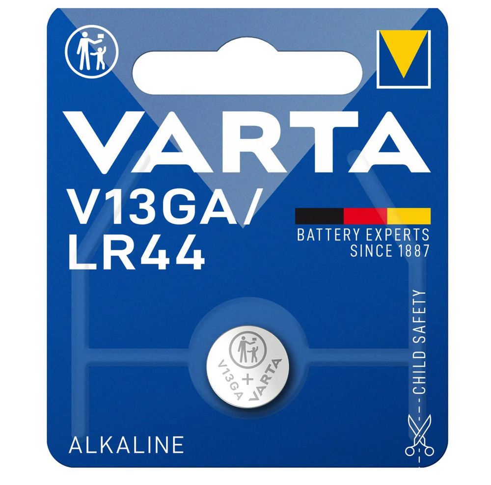 Батарейка VARTA LR44, A76, LR1154, G13, 357A, AG13 щелочная (алкалиновая), 1 шт  #1