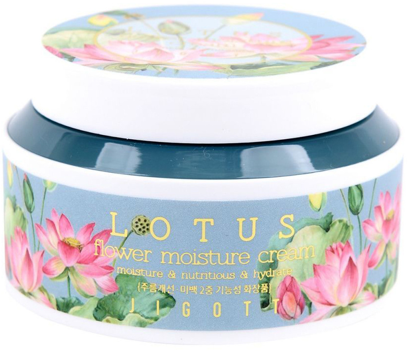 JIGOTT Крем для лица увлажняющий с экстрактом лотоса Lotus Flower Moisture Cream, 100 мл  #1