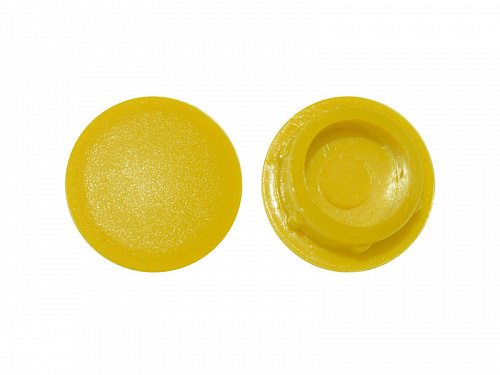 Пластиковая заглушка под отверстие диаметром 8 мм, желтого цвета, с диаметром шляпки 10 мм (30шт)  #1