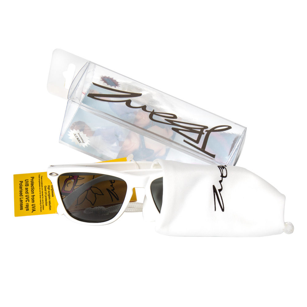 Очки солнцезащитные белые 100% защита от УФ (UV400), линзы с поляризацией, Flyer Jbanz  #1