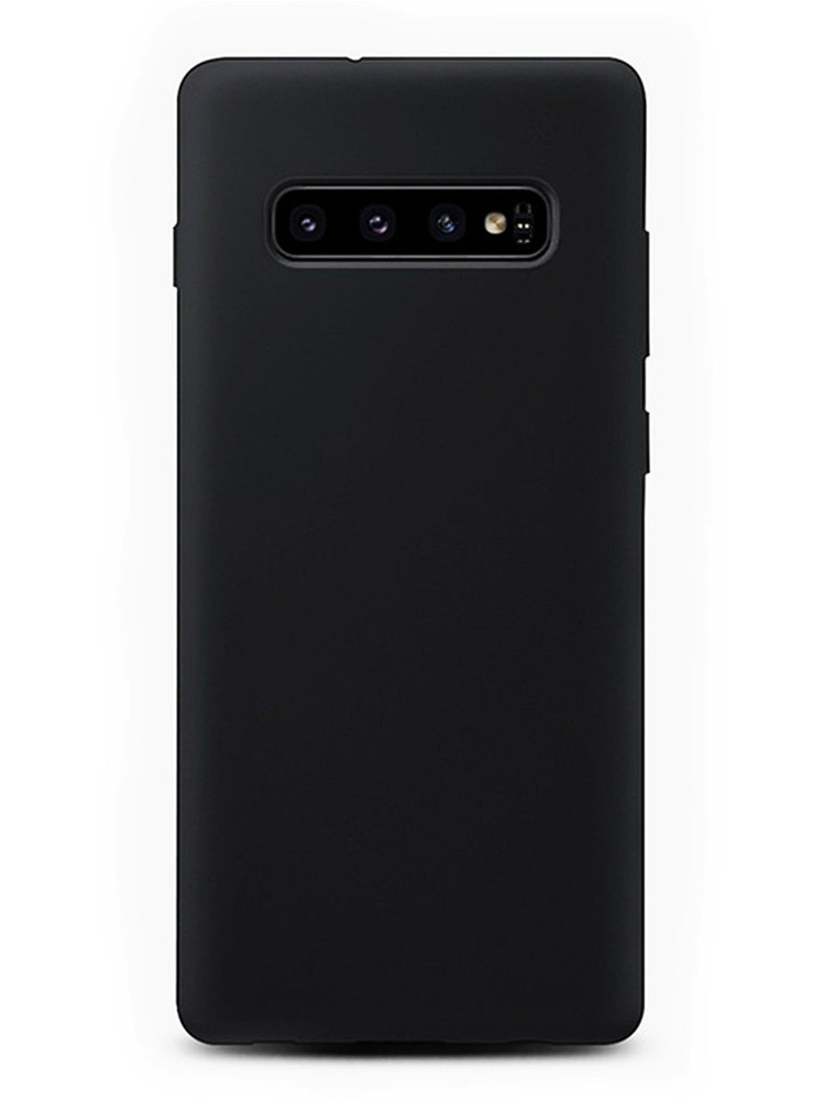 Чехол для Samsung Galaxy S10 2019 накладка силиконовая матовая черная  #1