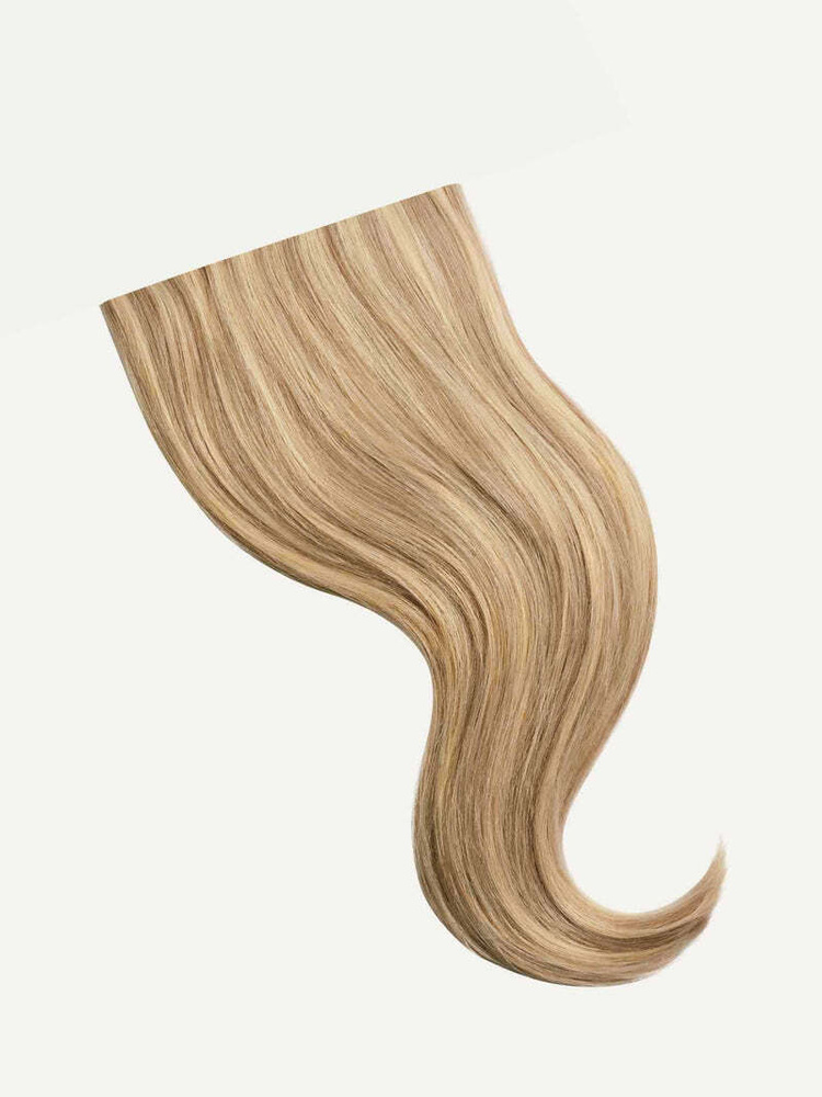 Натуральные волосы на заколках тон 27/60 мелированный блонд 60 см 140г  #1