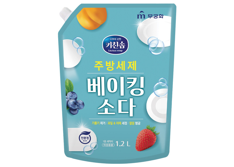 Mukunghwa Жидкость для мытья посуды, овощей и фруктов Kitchen soap Baking Soda с пищевой содой (МУ с #1