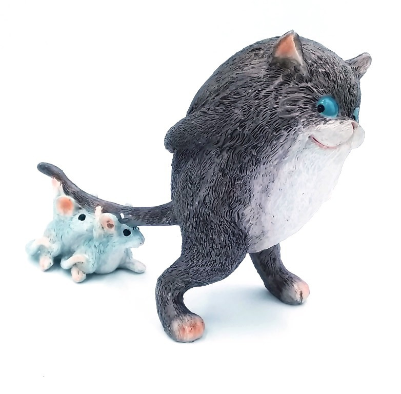 Статуэтка Кот с мышками 10см полимерная #1