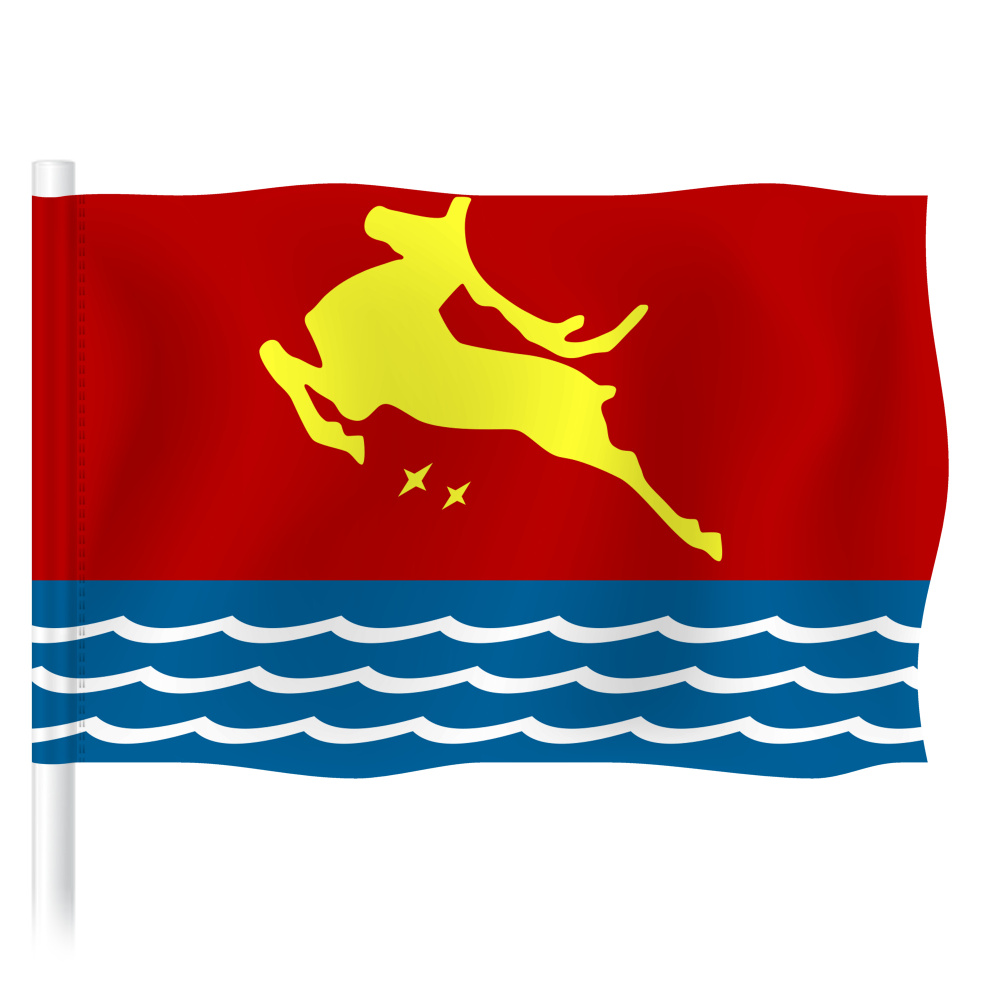 Флаг Магадана / Флаг города Магадан / 90x135 см. #1
