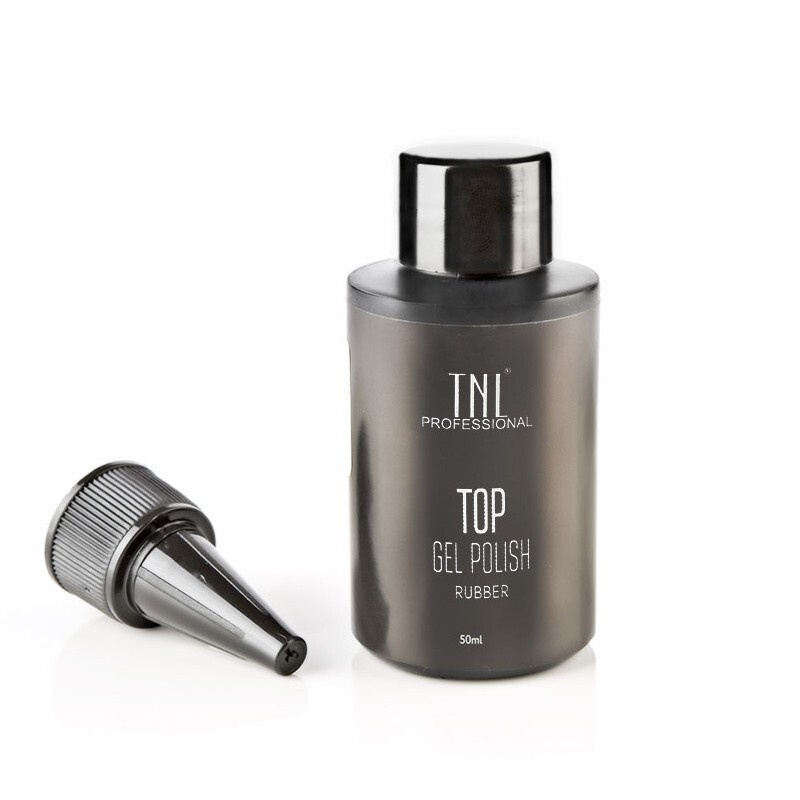 TNL, Rubber top coat - Каучуковый финиш (топ) закрепитель для гель лака, ногтей, маникюра, 50 мл  #1