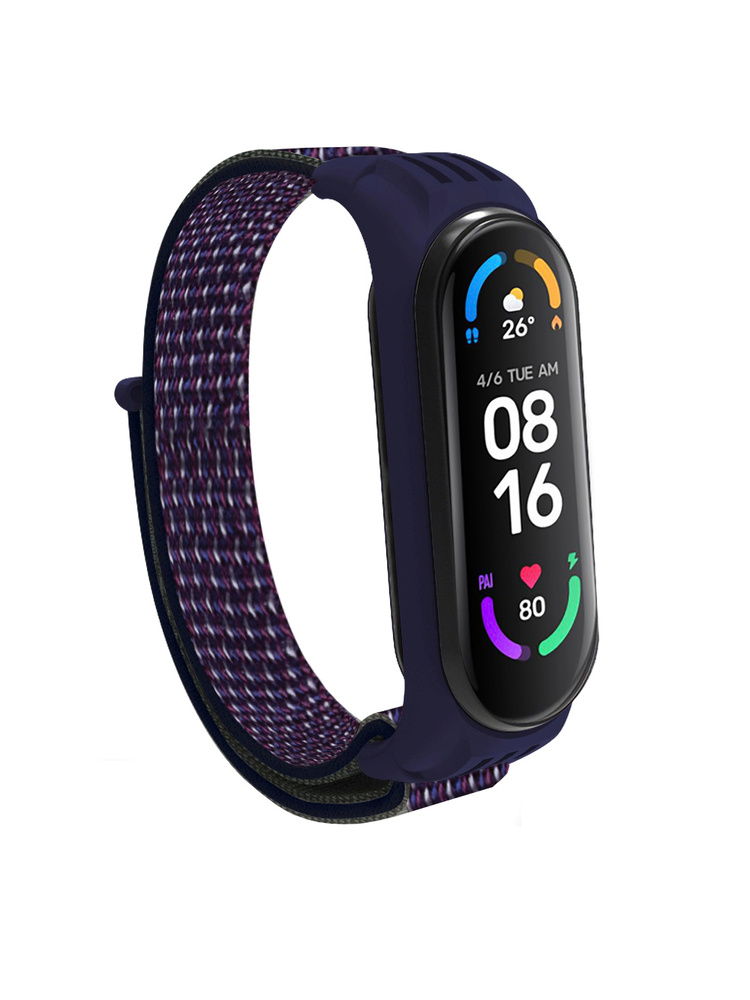 Ремешок для Xiaomi Mi Band 3 / 4 / 5 / 6 / 7 тканевый спортивный для фитнес-браслета Ми Бэнд  #1