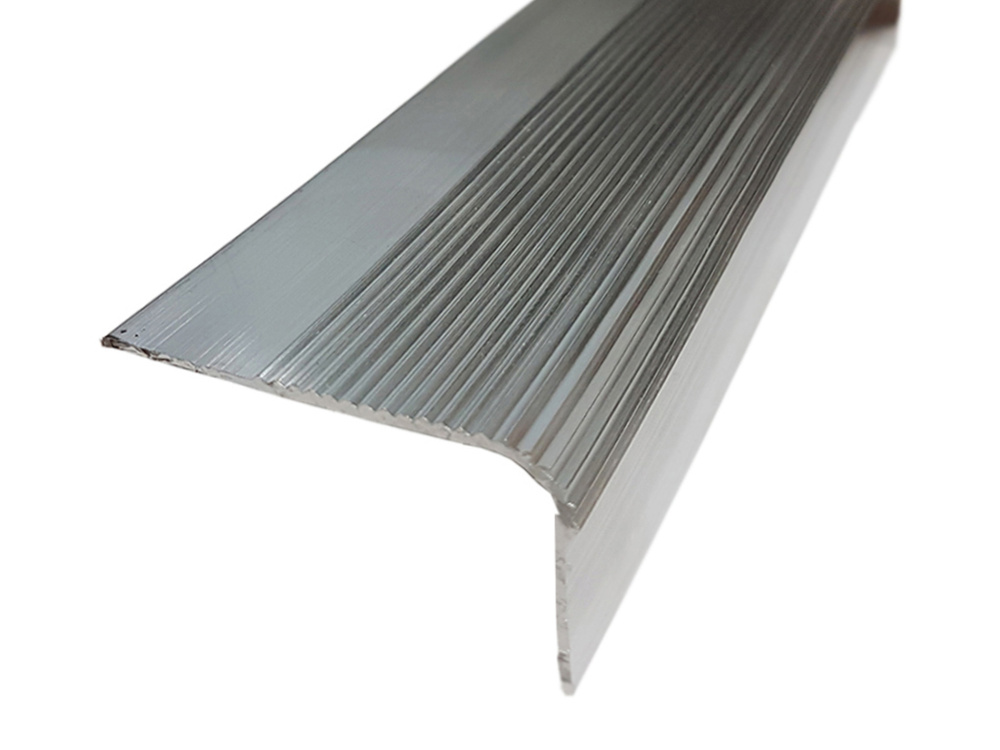 Алюминиевый угловой порог 54 мм/42 мм, длина 1м, упаковка 5шт, накладка на порог, порог угловой алюминиевый #1