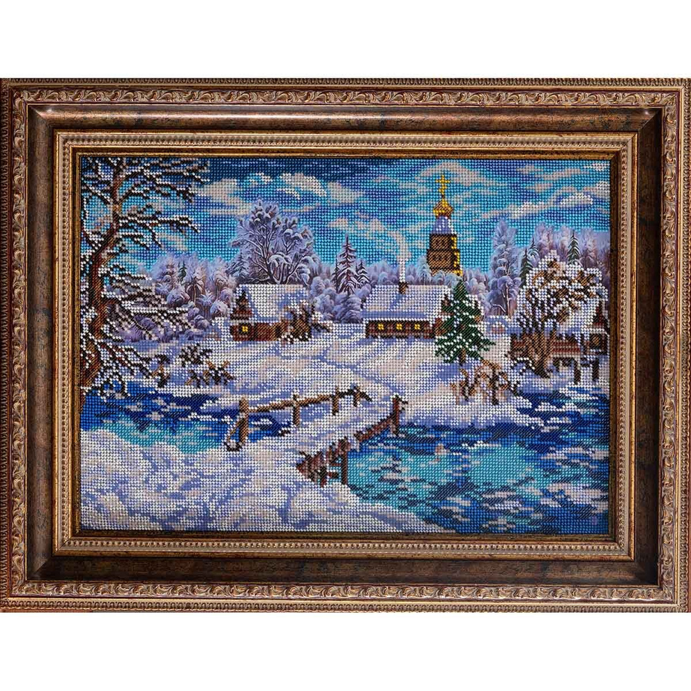 Набор для вышивания бисером Кроше, Рождественская сказка, 27x38 см, В240, Радуга бисера  #1