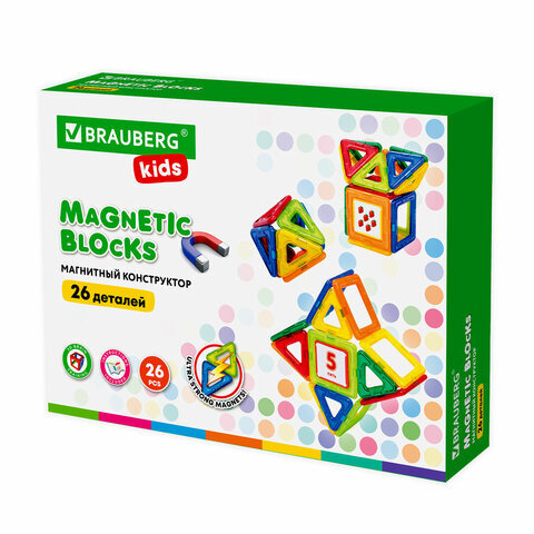Магнитный конструктор MAGNETIC BLOCKS-26, 26 деталей, 663844 #1