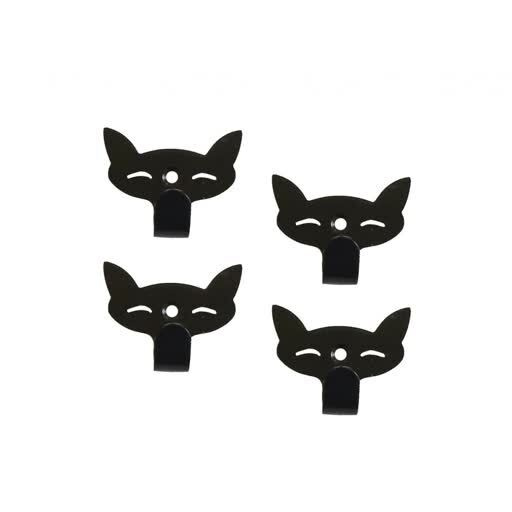 Набор крючков (4шт) Кошки, черный, металл #1