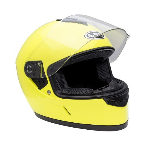 Шлем дорожный GSB G-349 FLUO YELLOW интеграл для мотоциклистов размер L  #1