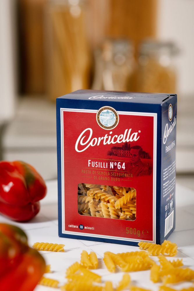 Макароны "Corticella" Fusilli №64 Спирали 500 грамм #1