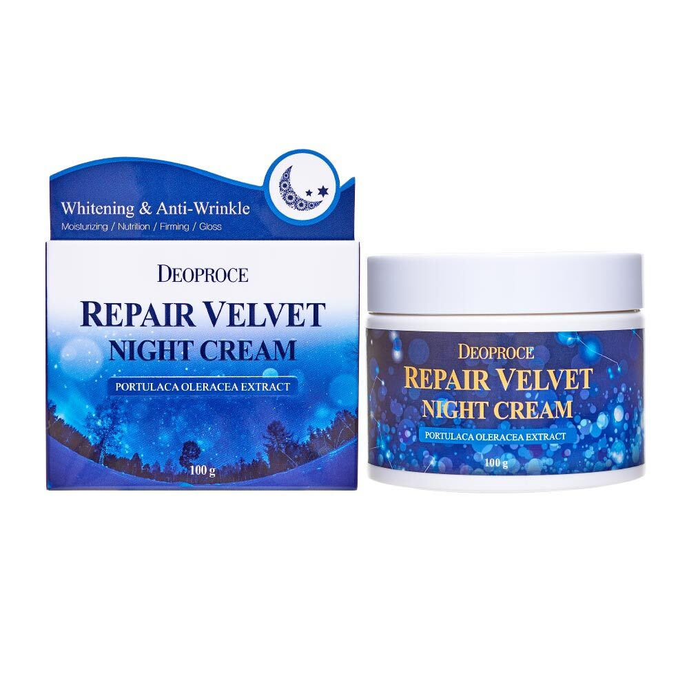 DEOPROCE MOISTURE REPAIR VELVET NIGHT CREAM / Увлажняющий восстанавливающий ночной крем для лица с экстрактом #1