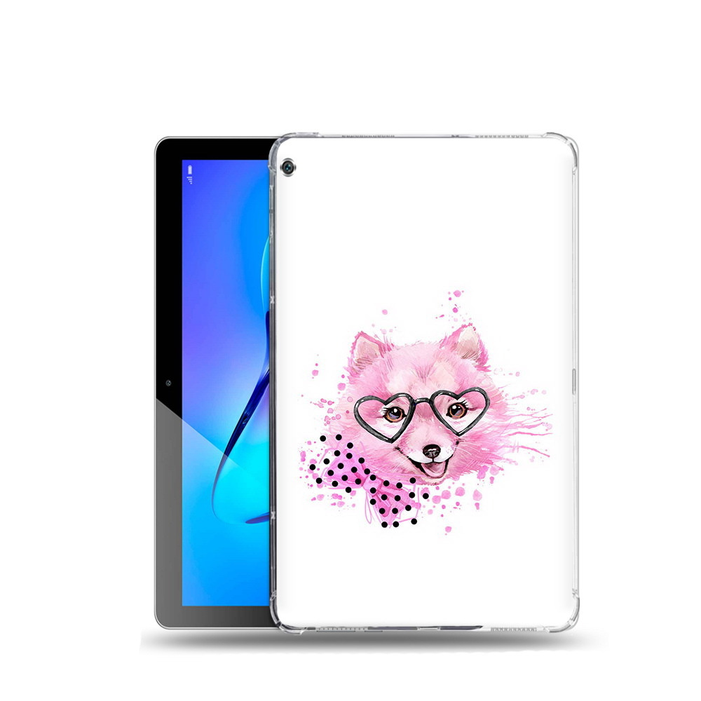 Чехол задняя-панель-накладка-бампер MyPads розовый волченок для Huawei MediaPad M3 Lite 10 Wi-Fi/ LTE #1