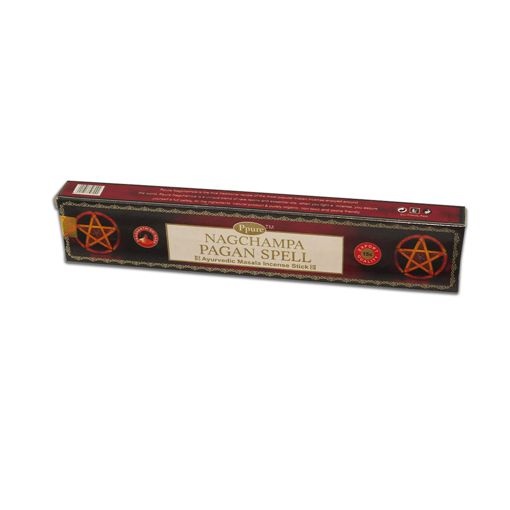 Благовония палочки Ppure Nag Champa Pagan Spell (Змеиная Чампа Языческое Заклинание) 15г, 12 шт  #1