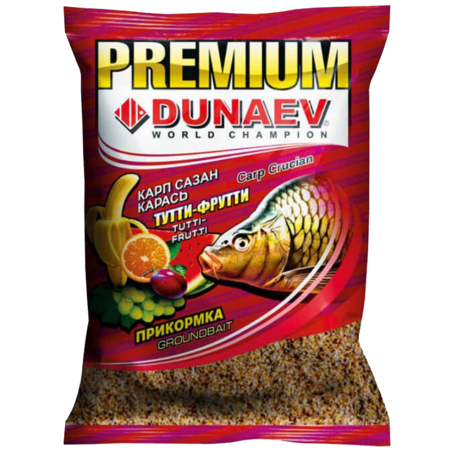 Прикормка Dunaev PREMIUM Карп-Сазан Тутти-Фрутти 1 кг #1