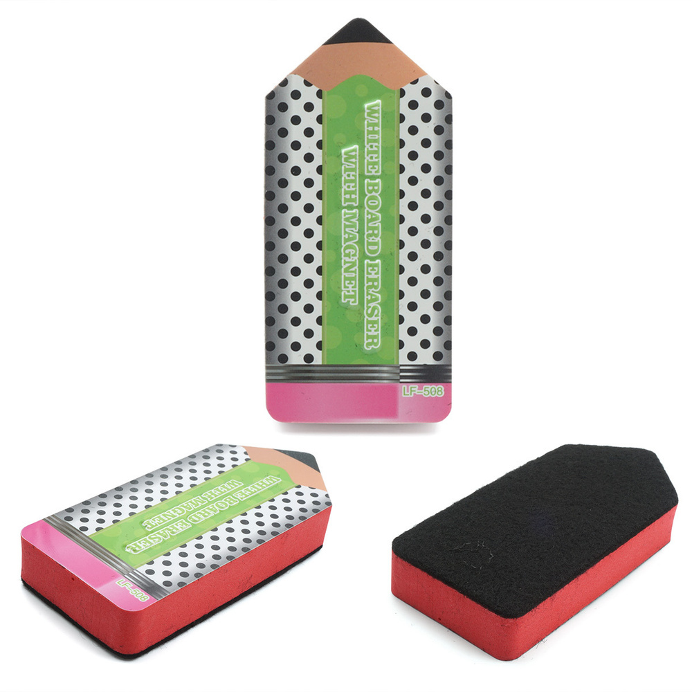 Губка-стиратель магнитная для маркерной доски, Карандаш, цвет МИКС, 12*5 см, Darvish  #1