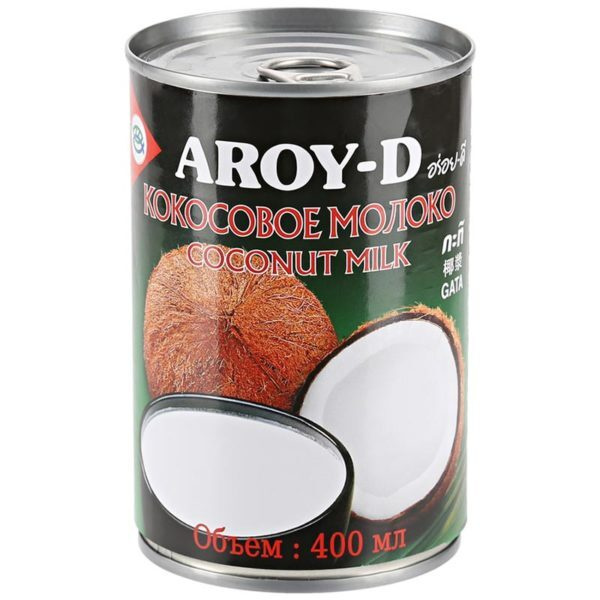Кокосовое молоко AROY-D жирность 17-19%, 400 мл, ж/б, 1 шт #1