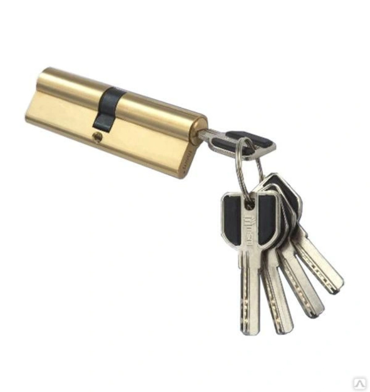 Цилиндровый механизм MSM, латунь перфо ключ-ключ C70 мм (35x35) PB (Полированная латунь)  #1