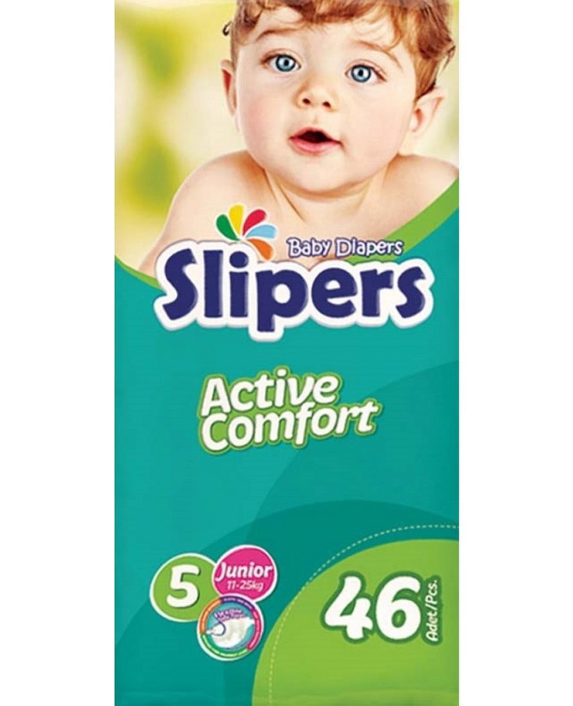 SLIPERS BABY 5 JUNIOR Детские подгузники 11-25 кг 46 шт #1