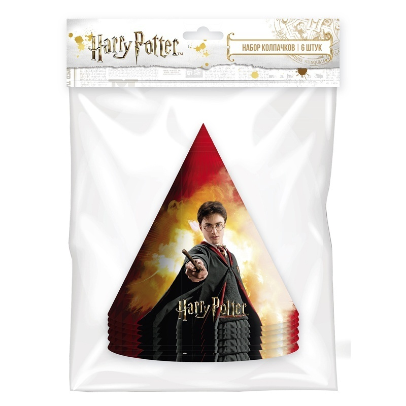 Бумажные колпаки ND Play Harry Potter, 6 шт, в пакете (278520) #1