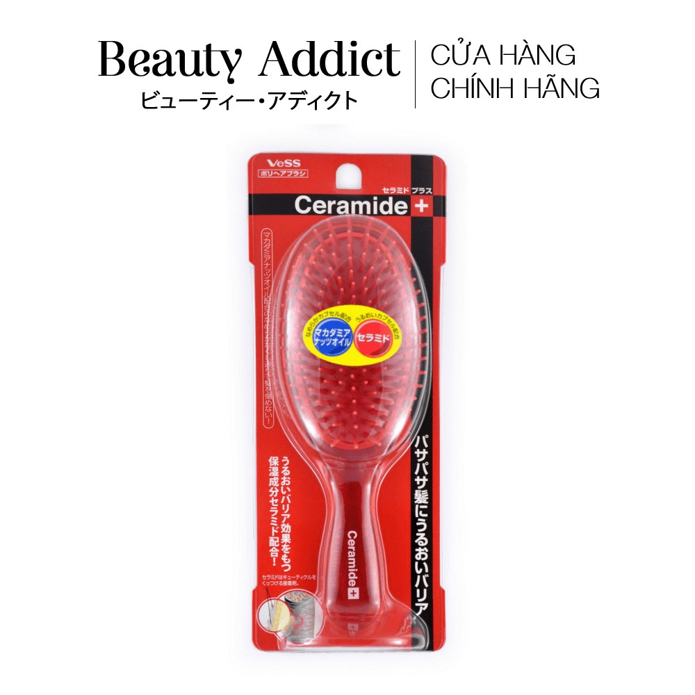 VESS Япония Расческа - щетка массажная Ceramide Brush, для увлажнения и смягчения волос с церамидами #1