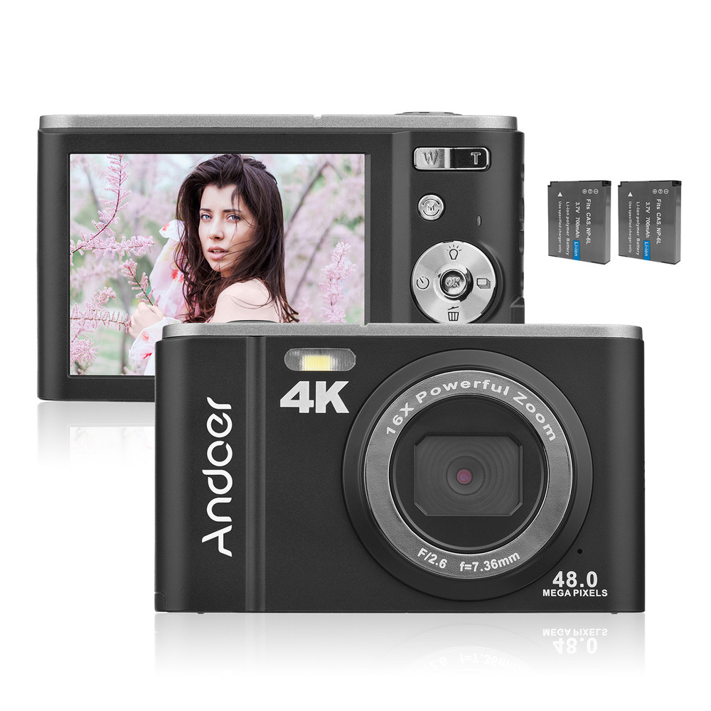 Компактный фотоаппарат Andoer D11770|124169, черный - купить по ...