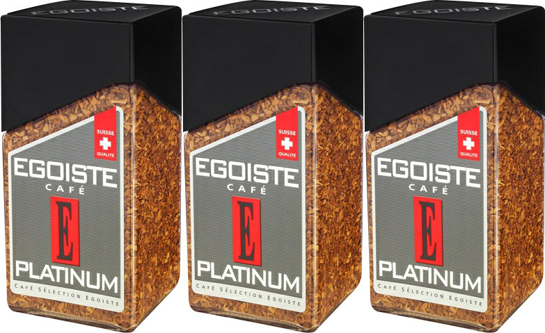 Кофе Egoiste Platinum растворимый 100 г, комплект: 3 упаковки по 100 г  #1