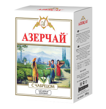 Чай черный AZERCAY байховый с чабрецом листовой, 100г, 6 шт. #1